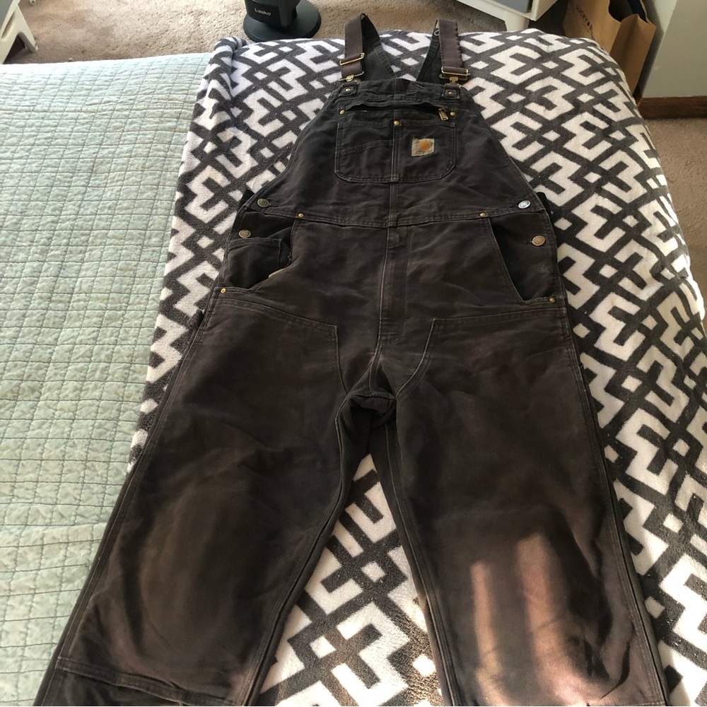 Carhartt black overalls 36x30